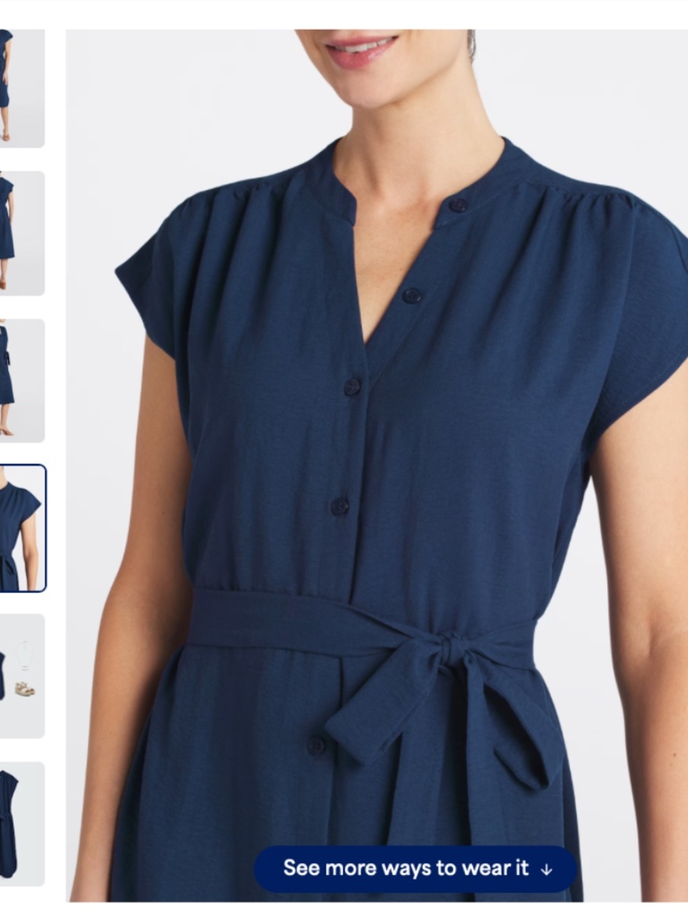 Fortune +  Ivy (Stitch Fix) Like New Women's Navy Dress (size M) - Picture 3 of 9
